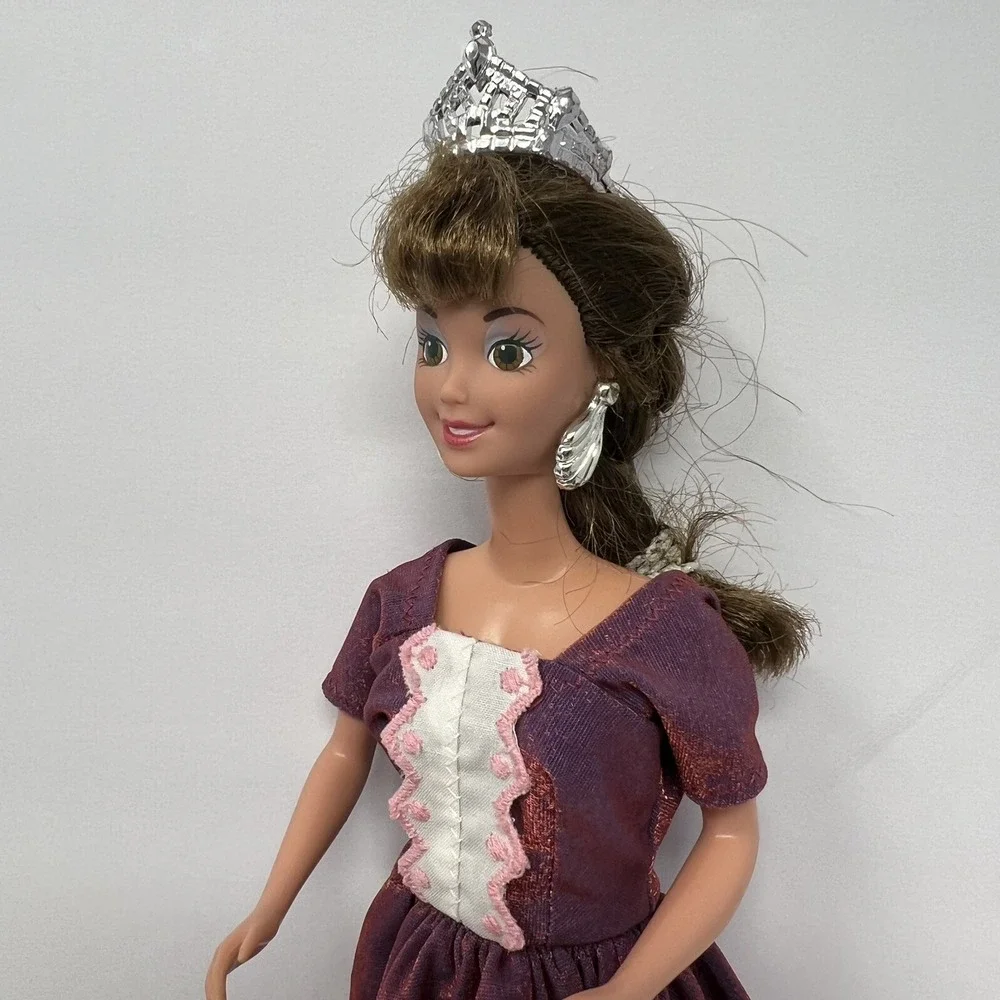 Miss America Doll Pageant 1991 Kenner Gown Crown Earrings Collectible Fashion